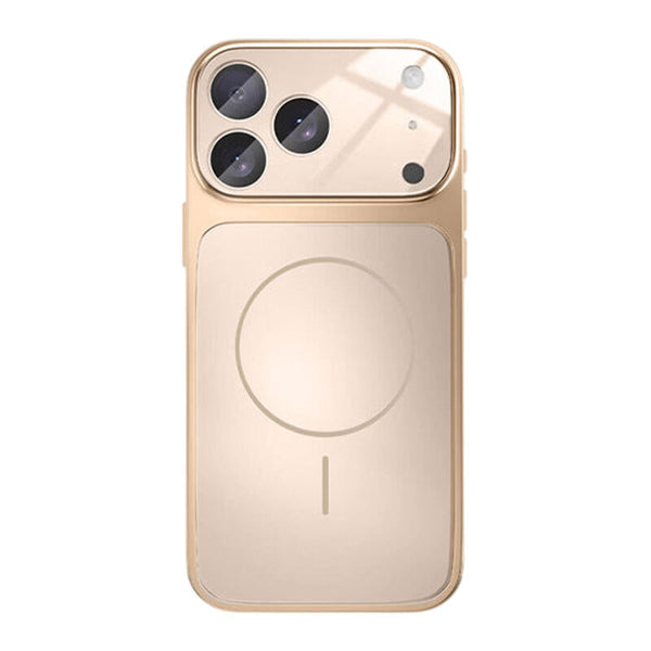 Frosted Glass MagSafe Phone Case - Titanium Gold