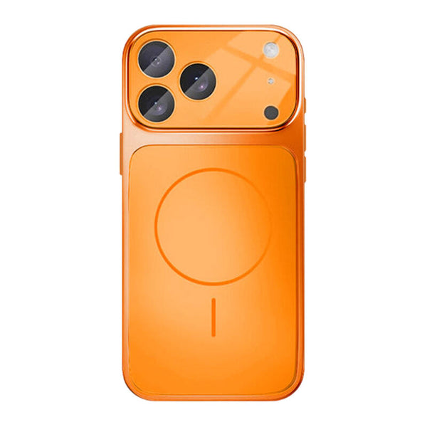 Frosted Glass MagSafe Phone Case - Titanium Orange