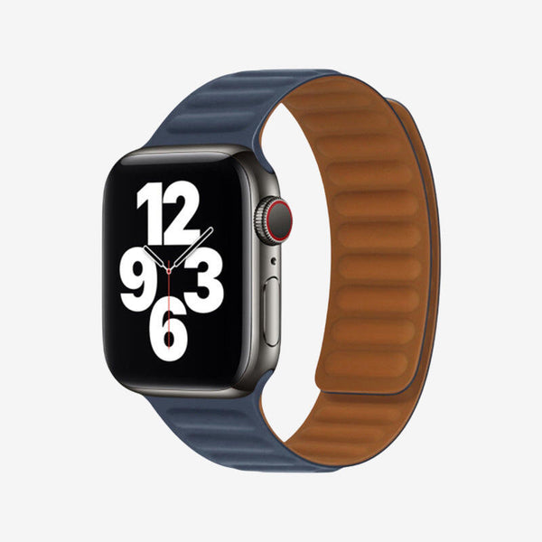 Apple Watch Leather Link Magnetic Strap - Indigo