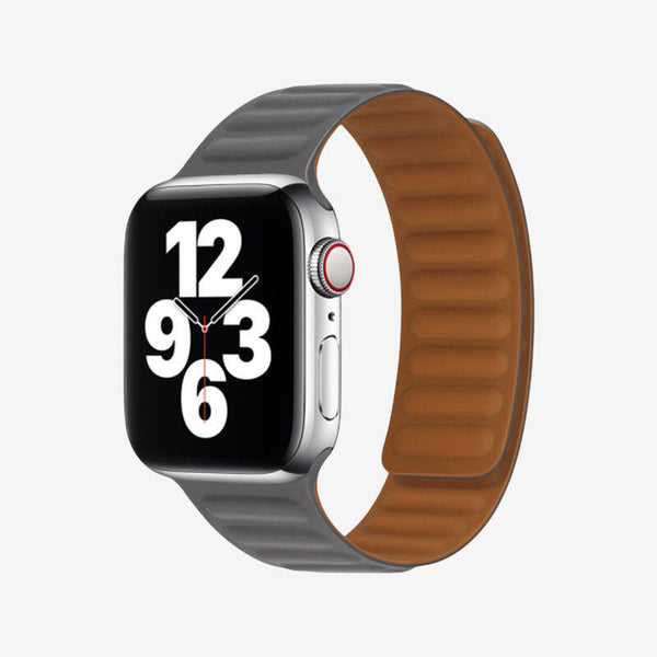 Apple Watch Leather Link Magnetic Strap - Gray