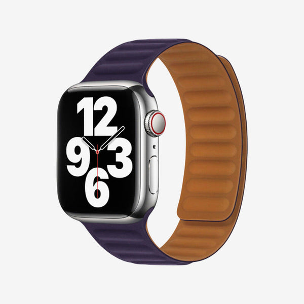 Apple Watch Leather Link Magnetic Strap - Crimson Cherry