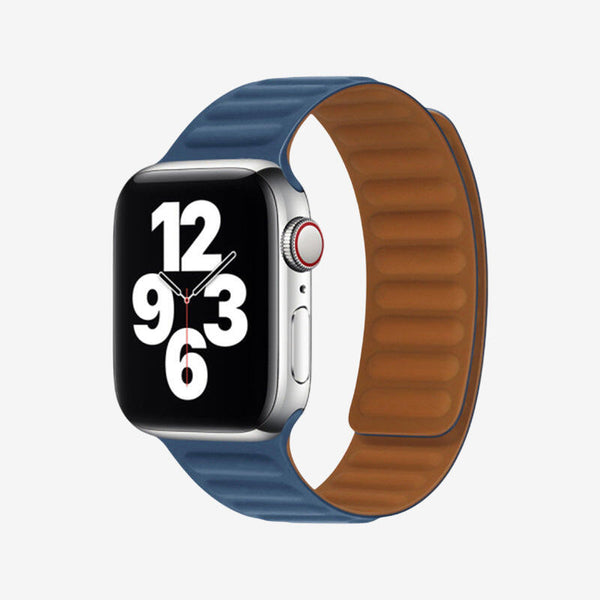Apple Watch Leather Link Magnetic Strap - Midnight Blue