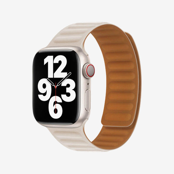 Apple Watch Leather Link Magnetic Strap - Starlight