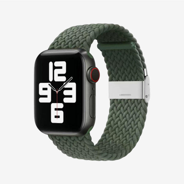 Apple Watch Nylon Braided Strap - Dark Olive
