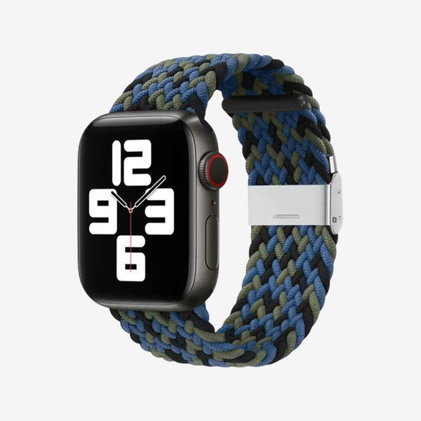 Apple Watch Nylon Braided Strap - Blue Camouflage
