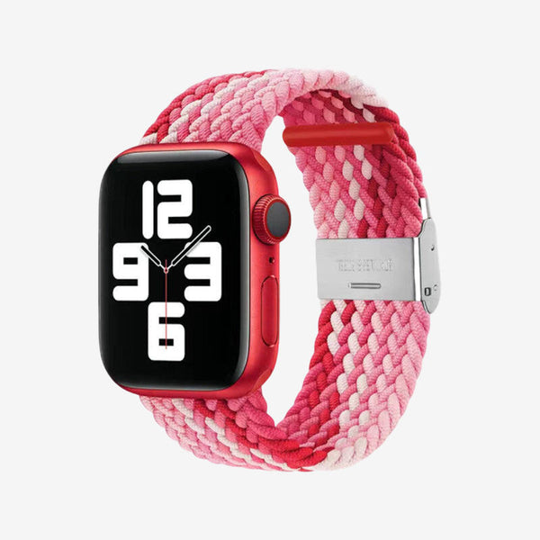 Apple Watch Nylon Braided Strap - Strawberry Red