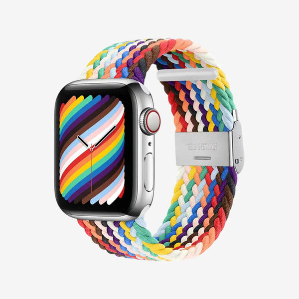 Apple Watch Nylon Braided Strap - Rainbow