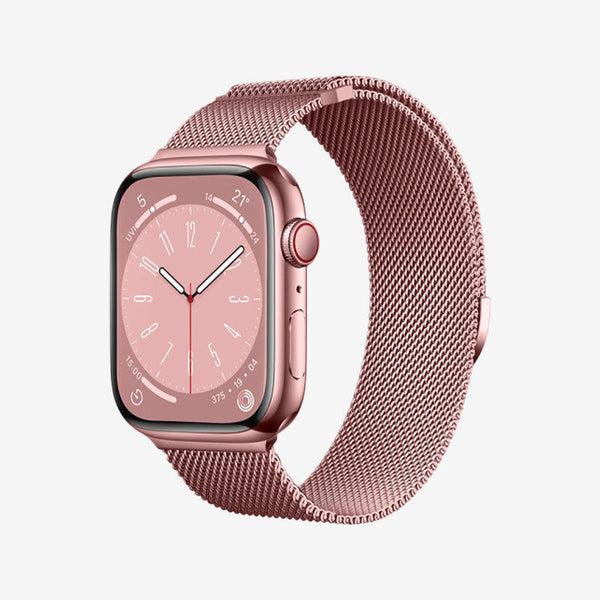 Apple Watch Stainless Steel Alloy Magnetic Strap - Rose Pink