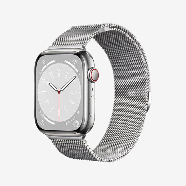 Apple Watch Stainless Steel Alloy Magnetic Strap - Silver