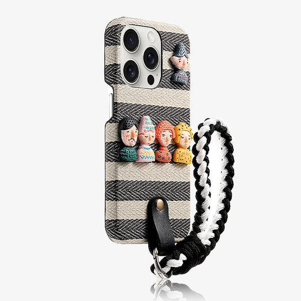 Lanyard Dolls Leather Phone Case
