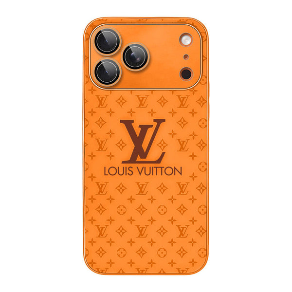Luxury Frosted Glass Phone Case - Orange