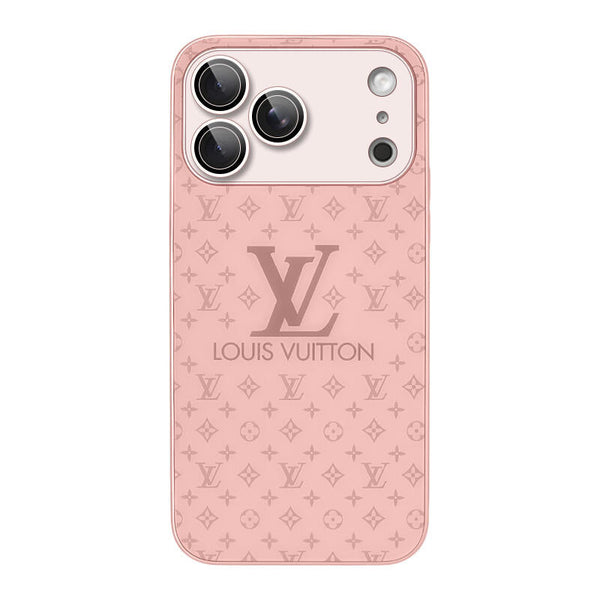 Luxury Frosted Glass Phone Case - Pink