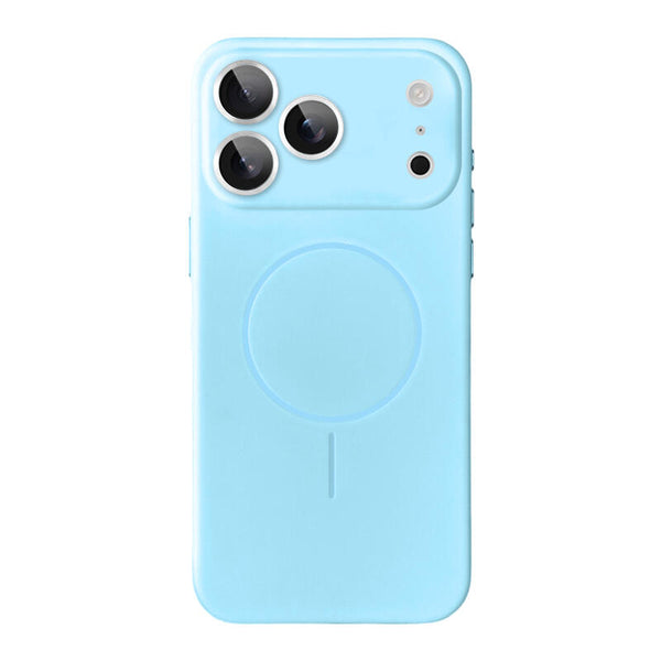 Simple Liquid Silicone MagSafe Phone Case - Blue