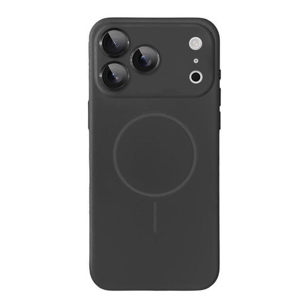 Simple Liquid Silicone MagSafe Phone Case - Black